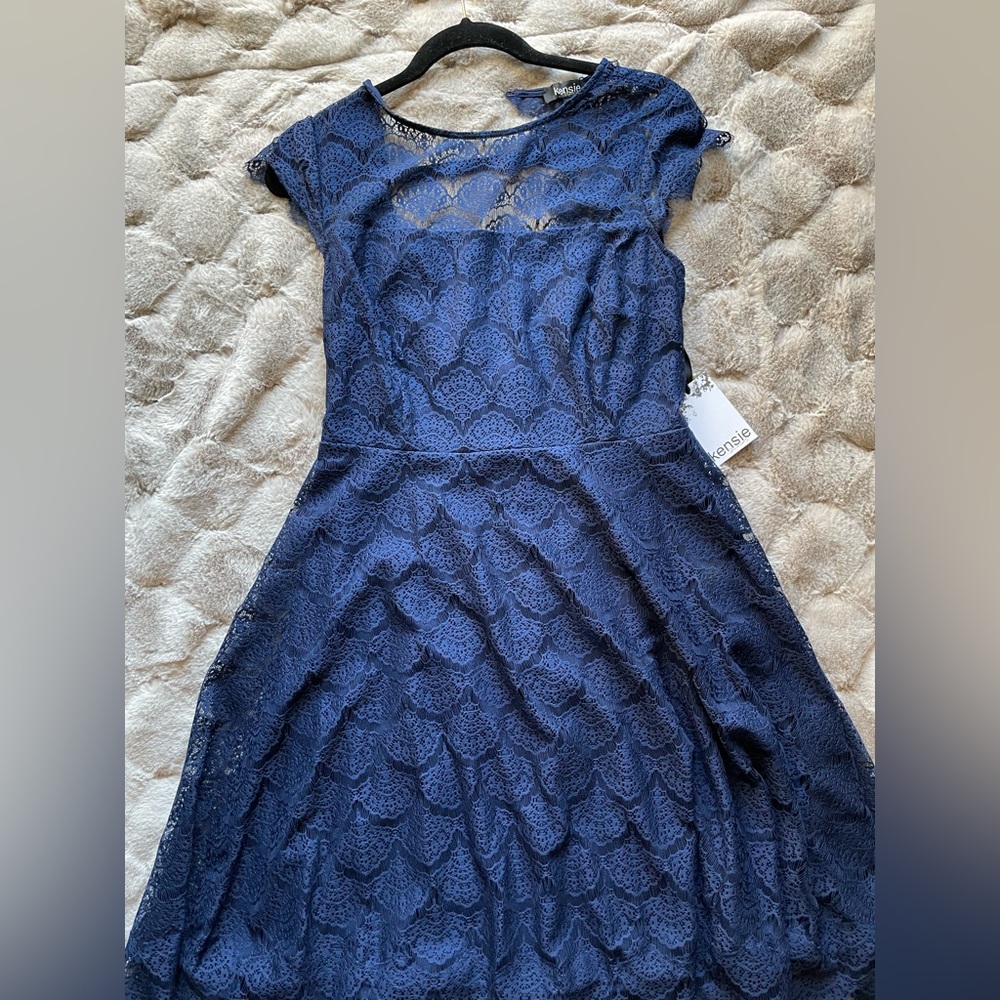 Blue lace kensie dress size 8